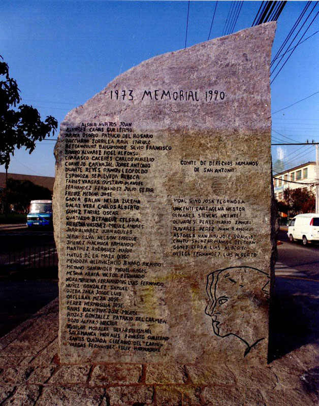 Terminaciones Memorial en Homenaje a las Víctimas del Campamento de Prisioneros de Tejas Verdes y de la
comuna de San Antonio